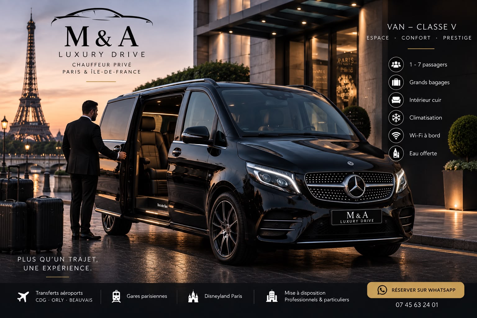 Van Mercedes Classe V M&A Luxury Drive